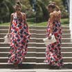 Womens Boho Floral Maxi Long Skirt Dress Summer Beach Evening Party Sundress UK