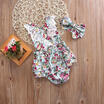 Newborn Kids Baby Girls Clothes Floral Outfits Set Lace Jumpsuit Romper Playsuit