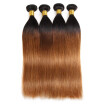 Brazilian Hair Ombre Straight 4 Bundles Two Tone Human Hair Weave Extensions T1B30