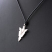 Arrow pendant adjustable black leather rope necklace imitation leather rope spear accessories