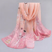 New Fashion Womens Chiffon Colorful Printed Sweet Cartoon Cat Kitten Scarf Graffiti Style Shawl Girls Christmas Gift