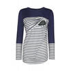 Splice Women Breastfeeding T Shirt Striped Long Sleeve Maternity Nursing Tee Top