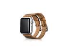 Correa de reloj de cuero genuino marrón café retro para banda de reloj de manzana pulsera de hebilla de metal para iWatch pulsera 38 mm