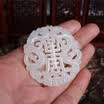 100 natural jadeite carved Amulet pendant Exquisite Afghanistan white jade