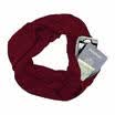 Unisex Men Women Convertible Scarf Hidden Pocket Loop Cotton Zipper Pocket Scarf