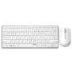 Rapoo 9000M Multi-mode wireless mouse&keyboard set Bluetooth mouse&keyboard set Bluetooth 30Bluetooth 40Wireless 24G Bluetooth keyboard Ultra-thin keyboard White