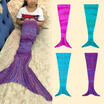 Crochet Mermaid Tail Blanket Children Cocoon Kid Handmade Lapghan Blankets Quilt