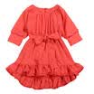 Children Baby Girls Dress Ruffles Sleeve Party Dress Casual Sundress Clothes