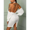 UK Sexy Womens Ladies Bandage Bodycon Evening Party Cocktail Club Midi Dress