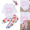 UK Infant Toddlers Baby Girl Long Sleeve Romper Leggings Clothes Outfit Playsuit