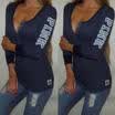 Fashion Womens Long Sleeve Loose Blouse Casual Shirt Summer Tops T-Shirt