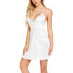 Sexy Sleepwear Nightwear Robe Satin Silk Babydoll Lace Dress Lingerie Set