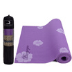 Peele Yoga PVC6MM Printed Anti-slip Yoga Mat Violet with backpack