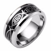 NeillieN hot supply religious wind Christian Jesus JESUS letters titanium steel ring hand jewelry wholesale