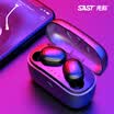 SAST wireless Bluetooth headset T6 black business mini headset in-ear stealth sports binaural stereo noise reduction earphones Apple Android mobile phone universal