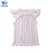 Retro Kids Baby Girls Solid Summer Ruffle Dress Party Sundress Clothes Casual