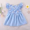 US Kids Baby Girl Cartoon Fly Sleeve Dress Princess Party Pageant Clothes Summer