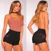 Retro Womens Summer High Waisted Denim Blue Shorts Ladies Jeans Summer Hot Pants