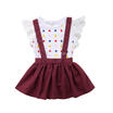 Toddler Newborn Baby Girls Outfits Set Romper Ruffle TopsTutu Skirt Dress CA