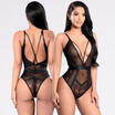 USA Sexy-Lingerie-Sleepwear-Lace-Women-Babydoll-Bodysuit-Nightwear Size S M L XL