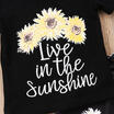 Sommer Kleinkind Mädchen Kinder Sonnenblumen Tops T-shirt Hose Outfits Sets