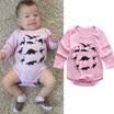 Newborn Baby Boy Girl Long Sleeve Tops Romper Jumpsuit Bodysuit Cotton Clothes