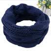 Women Men Scarf Winter Warm 2 Circle Cable Knit Cowl Neck Long Scarf Shawl New