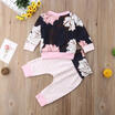 2PCS Newborn Baby Girls Sweatshirt TopsLong Pants Autumn Outfits Clothes Set