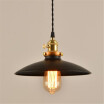 Baycheer HL482986 25CM Satin Black Vintage Open Bulb Hanging Light Fixture