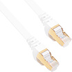 Sanba SANBAO CAT-710W seven class of pure copper-plated double-shielded flat cable white 10M