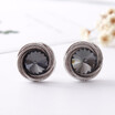 Factory retail shop selling wedding ear clip clip earrings modern women jewelry colored glass