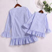 UK Mother&Daughter Matching Dress Women Baby Girls Tassel Dress Family Clothes