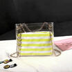 Fashion Women Transparent Handbag Beach Bag Clear Jelly Purse Clutch PVC PU Tote