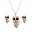 Yoursfs Super Cute Owl Jewelry SetNecklace Earring SetSilver Color with AAA Qualtiy Austria Crystal Christmas Gift