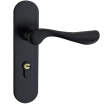 Yuhuaze Modern Fashion Interior Door Lock Space Aluminum Bedroom Door Lock Bathroom Door Handle Universal Black