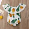 Newborn Baby Girls Print Lace Off Shoulder Romper Jumpsuit Outfits Clothes 0-2T