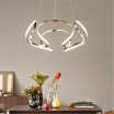 Baycheer HL487575 Low Profile Chandeliers Chrome Curved LED Pendant Warm Light