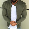 Mens Winter Zip up Slim Collar Jacket Tops Long Sleeve Casual Coat Outerwear