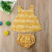 Toddler Infant Baby Girls Floral Summer T-shirt TopsShorts Pants Outfit Clothes