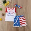 3Pcs Newborn Kids Baby Boy Girl T-shirt TopsPantsHeadband Outfit Clothes 6M-4Y