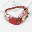 US Woman Bohemian Print Headband Retro Cross Hair Band Headwrap Multicolor