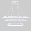 Baycheer HL487485 Vapor&Water Tight White Acrylic Panel White Light LED Chandelier 3 Light