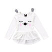 Kids Baby Girl Cartoon 3D Cat Long Sleeve Party Dress Sweatshirt Outfits Clothes