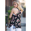 Women Summer Sleeveless Shirts Boho Floral Blouse Casual Tank Tops T-Shirt New