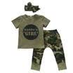 Casual Newborn Infant Baby Boy Girl Camo T-shirt Tops Pants Outfits Set Clothes