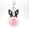 Free Shipping Dog Charms Plush Phone Case Straps Animal Cartoon Rabbit Fur Like Key Chain Poms Ball Pendant Car Keychains