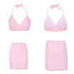 UK 2pcs Women Backless Crop Top Bodycon Skirt Co ord Set Clubwear Summer Dress