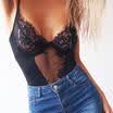 Women Sexy Lace Jumpsuit Bodysuit Lingerie Playsuit Party Romper Mesh Top LA