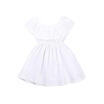 Linda Bebé Niña Vestido Blanco Sin Manga Formal Del Verano Falda Traje Elegante