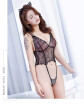 Sexy underwear lace transparent sexy one-piece tights open uniform nightgown